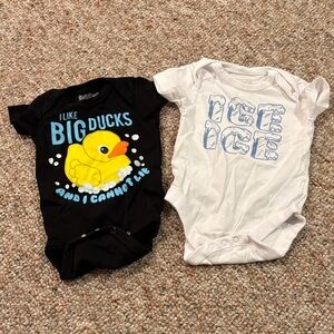 Big Ducks and Ice Ice Baby Onesie Set, 0-6 Mo
